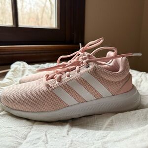 Adidas Blush Pink and White Running Shoes